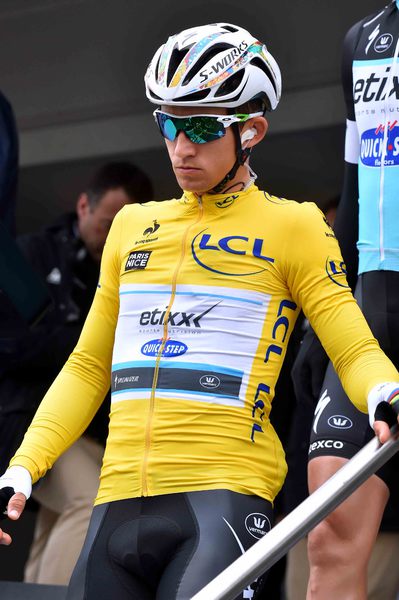 Paris-Nice - stage 1 - Cycling: 73th Paris - Nice 2015 / Stage 1/
KWIATKOWSKI Michal (Pol) Yellow jersey / 
Saint-Remy-les-Chevreuse-Contres (196,5Km)/ 
PN Etape Rit Parijs /(c) Tim De Waele
