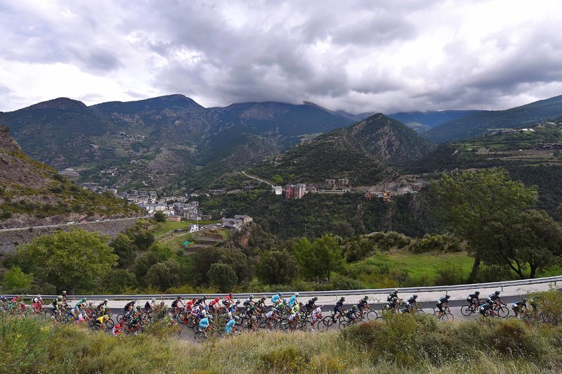 Vuelta a España - stage 11 - Cycling: 70th Tour of Spain 2015 / Stage 11
Illustration Illustratie/ Peloton Peleton/ Landscape Paysage/ Mountains Montagnes Bergen/
Andorra la Vella - Cortals d'Encamp (138Km)
Rit Etape / Vuelta Tour d'Espagne Ronde van Spanje /(c)Tim De Waele 