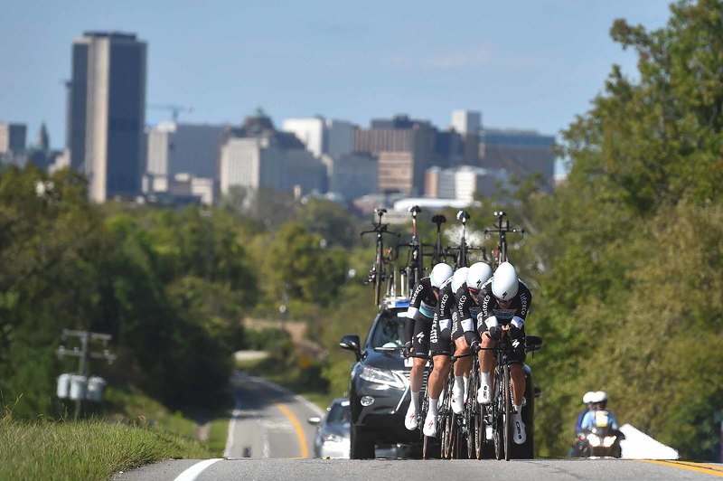 World Championships TTT - Cycling: Road World Championships 2015/ TTT Elite Men
Team ETIXX - QUICK STEP (BEL)/ BOONEN Tom (BEL)/ KWIATKOWSKI Michal (POL)/ LAMPAERT Yves (BEL)/ MARTIN Tony (GER)/ TERPSTRA Niki (NED)/ URAN URAN Rigoberto (COL)/
Richmond - Richmond (38.8Km)/
Team Tim