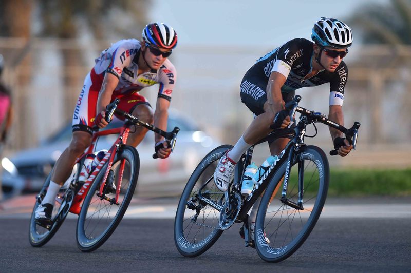 111015 TDW Abu Dhabi Stage 4 - Cycling: 1th Abu Dhabi Tour 2015 / Stage 4
BRAMBILLA Gianluca (ITA)/ VORGANOV Eduard (RUS)/ 
Yas Marina Circuit - Yas Marina Circuit  (110Km)/ 
The Yas Stage Etape Rit / Ride To Abu Dhabi /©Tim De Waele