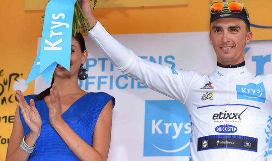 Alaphilippe moves into Tour de France white jersey