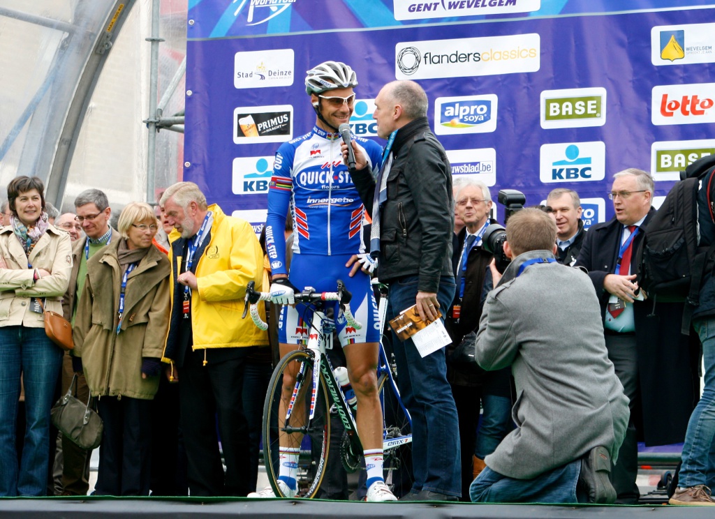 Tom Boonen at the start of Gent-Wevelgem 2011