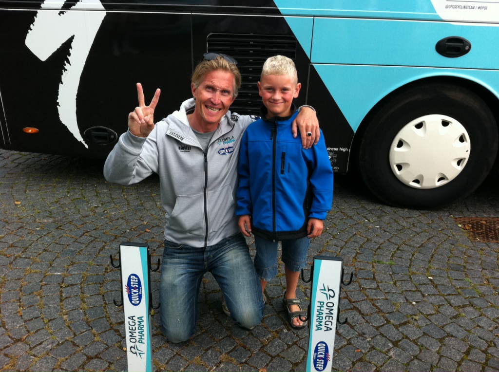 Sportsdirector Brian Holm showing great confidence even just before the start of Tour of Denmark, in Ringe.