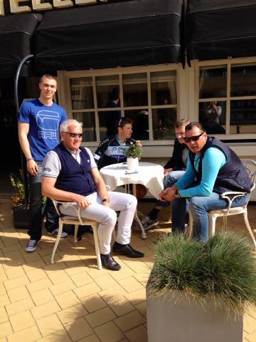 P.Lefevere, W.Peeters, R.Aldag and M.Renshaw with me in three days De Panne