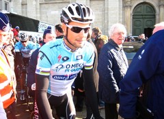 Tom net voor de start in de 