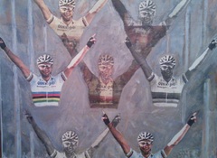 Collage of Tom Boonen - RVV 2006