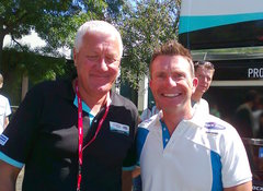 Met de ceo Patrick Lefevre in Sittard (Enecotour 2013)