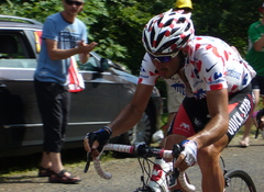 Tour de France 2010 - 8ème Étape : Jérôme Pineau dans le Col de la Croix de Serra