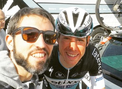 Selfie with David de la Cruz. Stage 7 Volta a Catalunya 2015