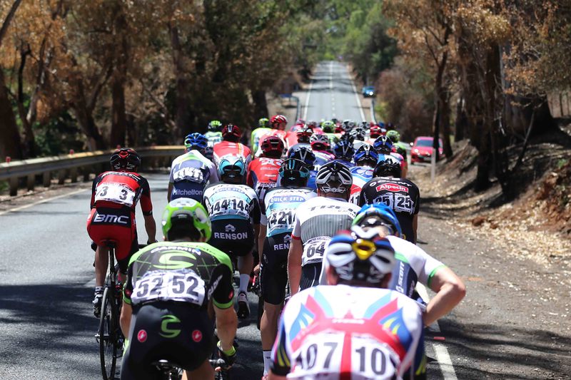 Santos Tour Down Under - stage 3 - Cycling: 17th Santos Tour Down Under 2015/ Stage 3
Illustration Illustratie/ Peloton Peleton/ Landscape Paysage/ Forest/ Fire/
Norwood-Paracombe (143Km)/
Etape Rit Ronde (c)Tim De Waele
