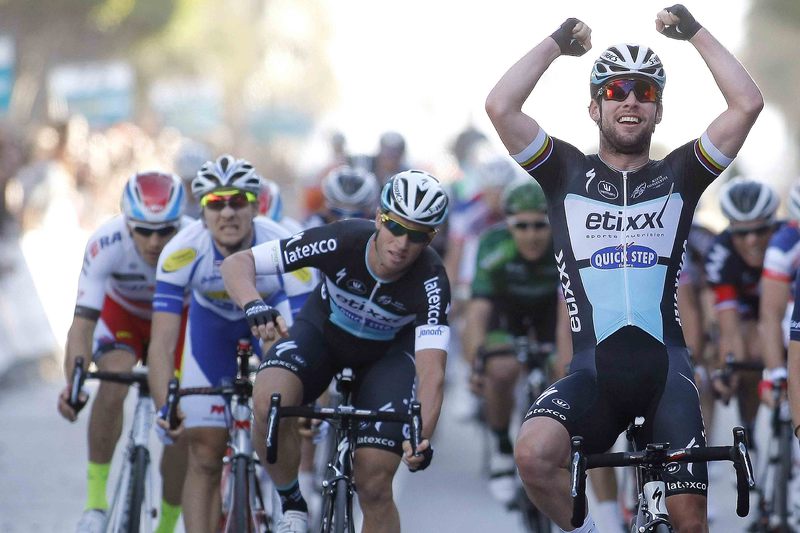 Clasica de Almeria - Cycling: 29th Clasica de Almeria 2015 
Arrival / Mark CAVENDISH (Gbr)/ Mark RENSHAW (Aus)/ Celebration Joie Vreugde / 
Almeria - Almeria (183Km)/ 
/(c) Tim De Waele
