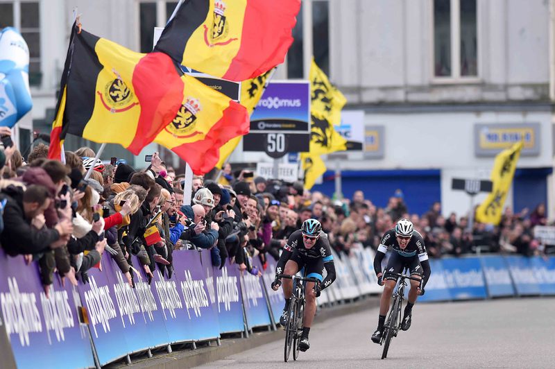 Omloop Het Nieuwsblad - Cycling: 70th Omloop Het Nieuwsblad 2015  
Arrival Sprint / STANNARD Ian (GBR)/ TERPSTRA Niki (NED)/  
Gent - Gent (200Km)/ 
Flanders Classics / (c) Tim De Waele
