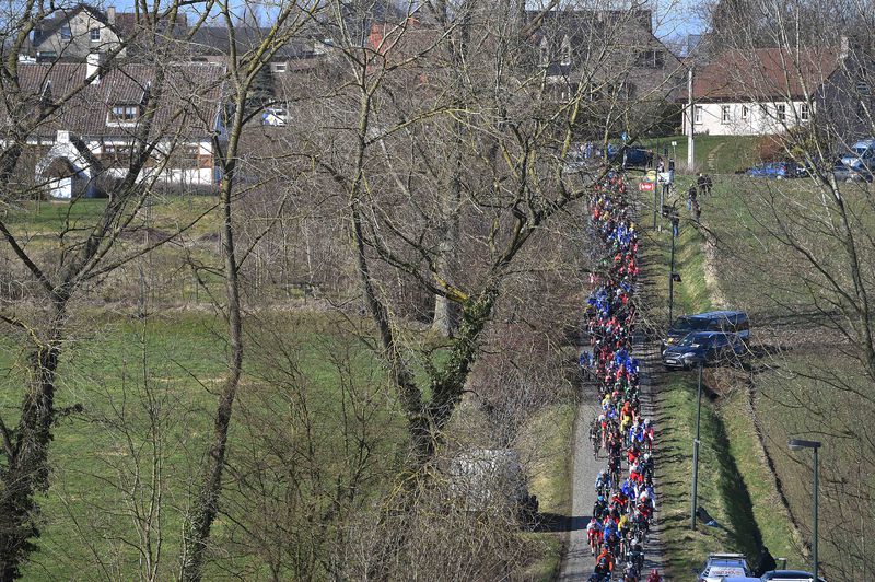 Omloop Het Nieuwsblad - Cycling: 70th Omloop Het Nieuwsblad 2015 
Illustration Illustratie / Peleton Peloton / HAAGHOEK / Landscape Paysage Landschap / 
Gent - Gent (200Km)/ 
Flanders Classics /(c) Tim De Waele
