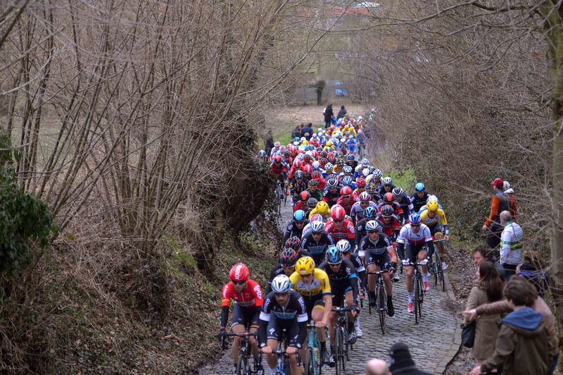 Kuurne-Brussel-Kuurne - Cycling: 67th Kuurne - Brussels - Kuurne 2015 
Illustration Illustratie / Peleton Peloton / Oude Kwaremont Pave Coble Stones Kassei / Landscape Paysage Landschap / 
Kuurne - Brussel - Kuurne (195Km)/ K-B-K Bxl /(c) Tim De Waele
