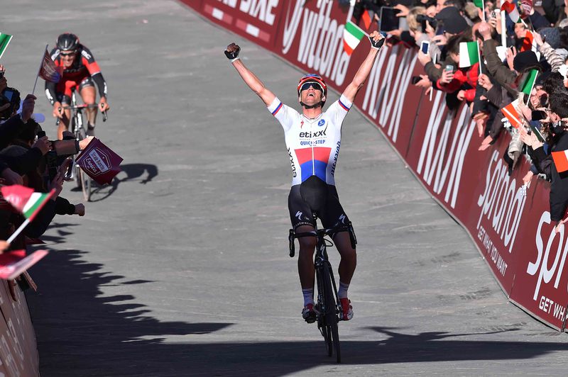 Strade Bianche - Cycling: 9th Strade Bianche 2015  
Arrival / Zdenek STYBAR (Cze) Celebration Joie Vreugde / 
San Gimignano- Siena (200Km)
Eroica (c) Tim De Waele
