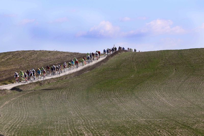 Strade Bianche - Cycling: 9th Strade Bianche 2015  
Illustration Illustratie / Peleton Peloton / Landscape Paysage Landschap / 
San Gimignano- Siena (200Km)
Eroica (c) Tim De Waele
