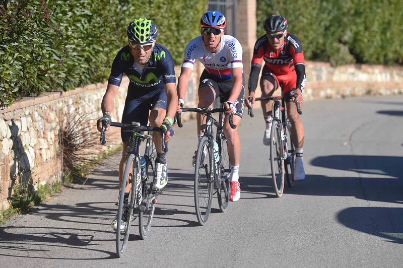 Strade Bianche - Cycling: 9th Strade Bianche 2015  
Alejandro VALVERDE (Esp)/ Zdenek STYBAR (Cze)/ Greg VAN AVERMAET (Bel)/ 
San Gimignano- Siena (200Km)
Eroica (c) Tim De Waele
