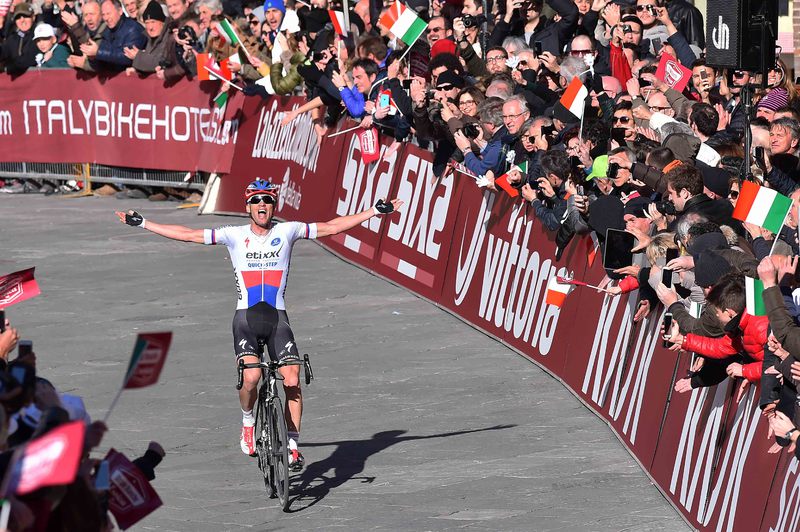 Strade Bianche - Cycling: 9th Strade Bianche 2015  
Arrival / Zdenek STYBAR (Cze) Celebration Joie Vreugde / 
San Gimignano- Siena (200Km)
Eroica (c) Tim De Waele
