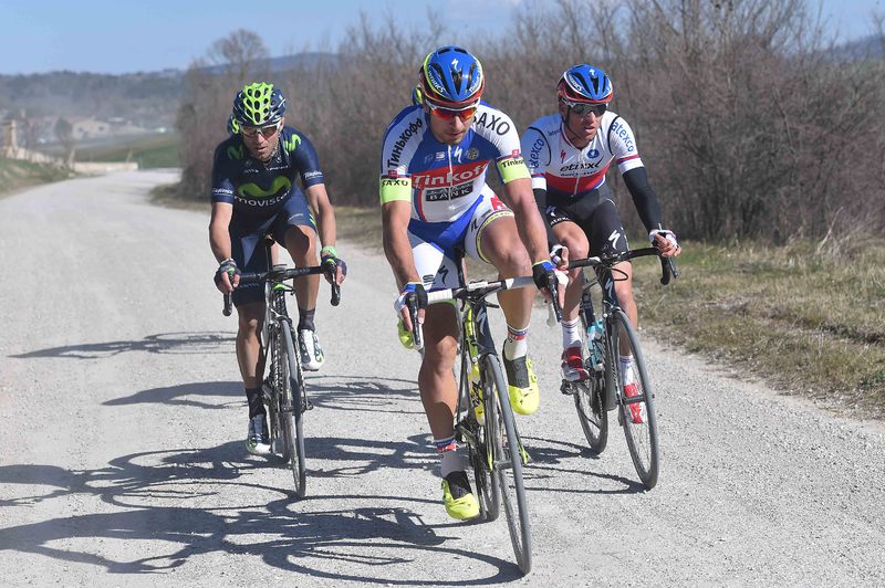 Strade Bianche - Cycling: 9th Strade Bianche 2015  
Peter SAGAN (Svk)/ Alejandro VALVERDE (Esp)/ Zdenek STYBAR (Cze)/ 
San Gimignano- Siena (200Km)
Eroica (c) Tim De Waele
