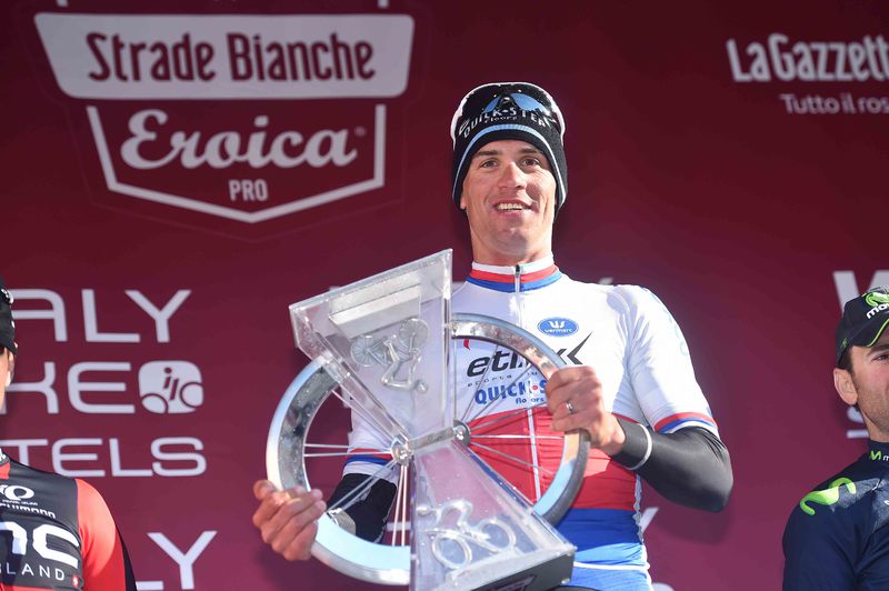 Strade Bianche - Cycling: 9th Strade Bianche 2015  
Podium / Zdenek STYBAR (Cze) Celebration Joie Vreugde / 
San Gimignano- Siena (200Km)
Eroica (c) Tim De Waele
