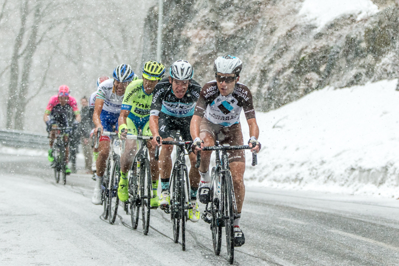 Tirreno-Adriatico - snow on the Terminillo  - Photo: Iri Greco / BrakeThrough Media