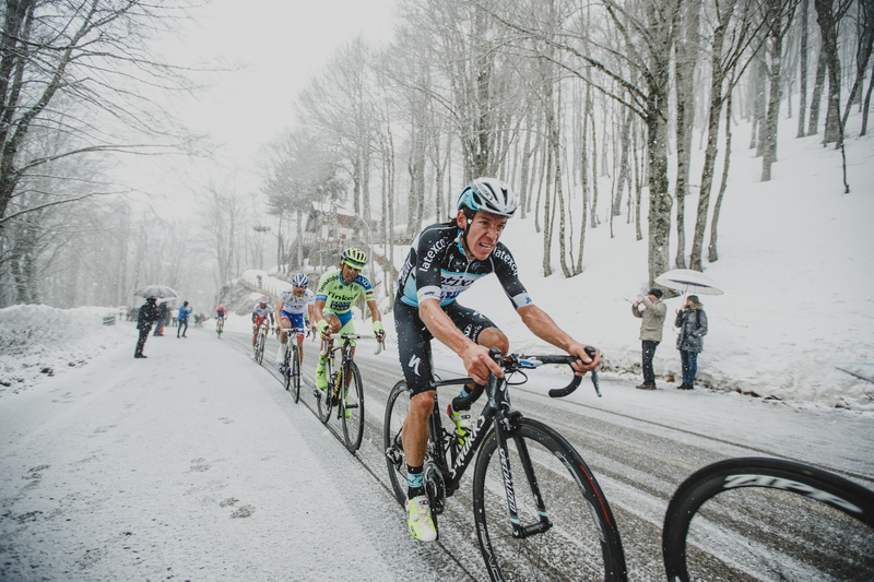 Tirreno-Adriatico - snow on the Terminillo  - Photo: Iri Greco / BrakeThrough Media