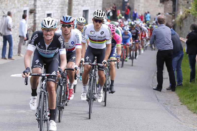 Liege - Bastogne - Liege - Cycling: 101th Liege - Bastogne - Liege 2015
BOUET Maxime (FRA)/ STYBAR Zdenek  (CZE)/ KWIATKOWSKI Michal (POL)/ 
Liege - Liege (Ans) 253Km/ 
Luik - Bastenaken LBL pool bs/© Tim De Waele
