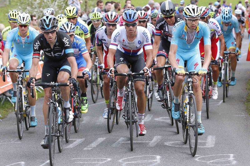 Liege - Bastogne - Liege - Cycling: 101th Liege - Bastogne - Liege 2015
SIUTSOU Kanstantsin (BLR)/ STYBAR Zdenek  (CZE)/ TAARAMAE Rein (EST)/ 
Liege - Liege (Ans) 253Km/ 
Luik - Bastenaken LBL pool bs/© Tim De Waele
