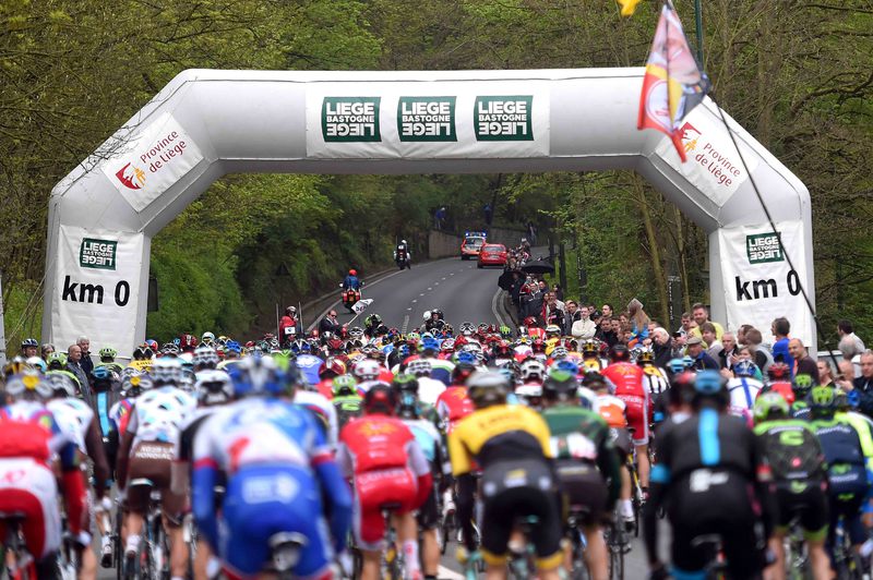 Liege - Bastogne - Liege - Cycling: 101th Liege - Bastogne - Liege 2015
Illustration Illustratie Start / Peleton Peloton / Kilometer Zero Nul / Landscape Paysage Landschap / 
Liege - Liege (Ans) 253Km/ 
Luik - Bastenaken LBL /© Tim De Waele
