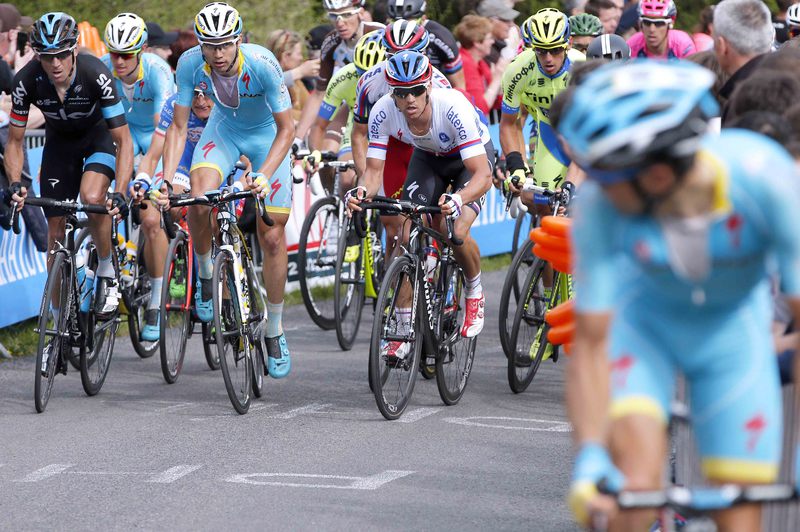 Liege - Bastogne - Liege - Cycling: 101th Liege - Bastogne - Liege 2015
SIUTSOU Kanstantsin (BLR)/ TAARAMAE Rein (EST)/ STYBAR Zdenek  (CZE)/ La Redoute (314m)/ 
Liege - Liege (Ans) 253Km/ 
Luik - Bastenaken LBL pool bs/© Tim De Waele
