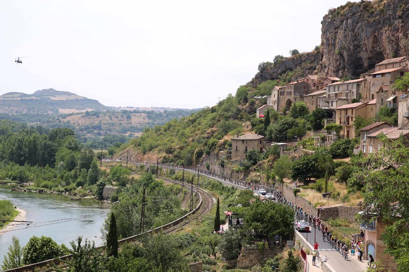 Tour de France - stage 14 - Cycling: 102nd Tour de France / Stage 14 
Illustration Illustratie / Peleton Peloton / MILLAU City Ville Stad / Landscape Paysage Landschap / 
Rodez - Mende (178,5km)/ 
Ronde van Frankrijk TDF / Etape Rit /©Tim De Waele
