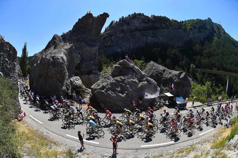 Tour de France - stage 16 - Cycling: 102nd Tour de France / Stage 16
Illustration Illustratie/ Peloton Peleton/ Landscape Paysage/ Mountain/
Bourg-de-Peage - Gap (201Km)/
Ronde van Frankrijk TDF / Etape Rit /  ©Tim De Waele
