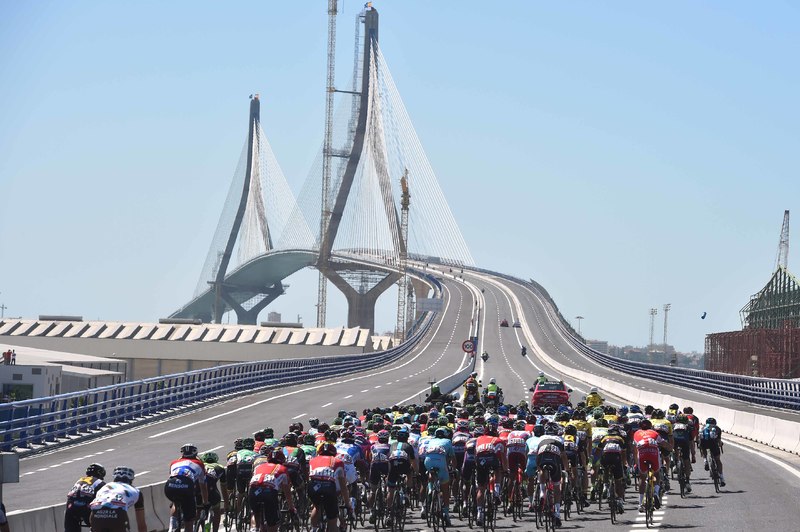 Vuelta a España - stage 4 - Cycling: 70th Tour of Spain 2015 / Stage 4
Illustration Illustratie/ Peloton Peleton/ Landscape Paysage/ Bridge Pont/
Estepona - Vejer de la Frontera (209.6Km)/
Vuelta Tour d'Espagne Ronde van Spanje / Etape Rit /(c) Tim De Waele