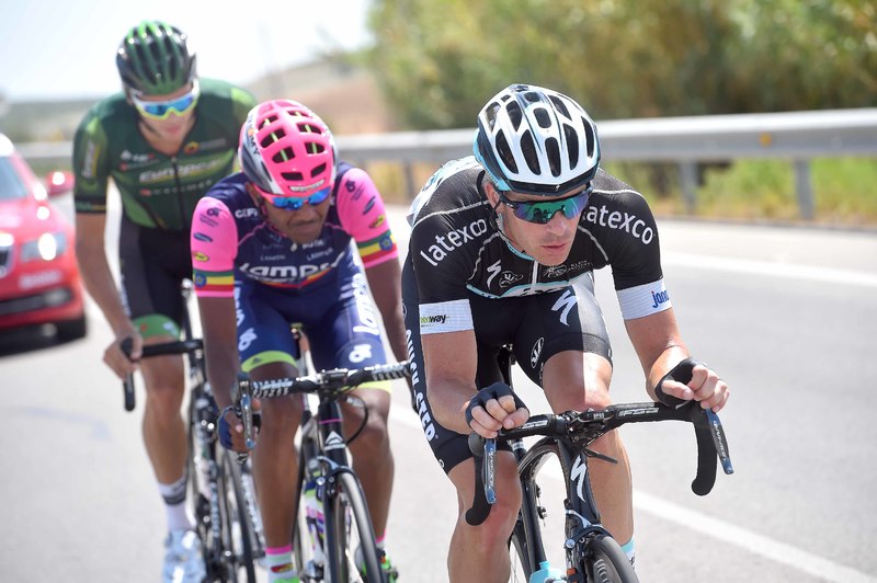 Vuelta a España - stage 5 - Cycling: 70th Tour of Spain 2015 / Stage 5
KEISSE Iljo (BEL)/ GRMAY Tsgabu (ETH)/ DUCHESNE Antoine (CAN)/   Escape/
Rota - Alcala de Guadaira (167,3Km)/
Rit Etappe / Vuelta Tour d'Espagne Ronde van Spanje /(c)Tim De Waele 