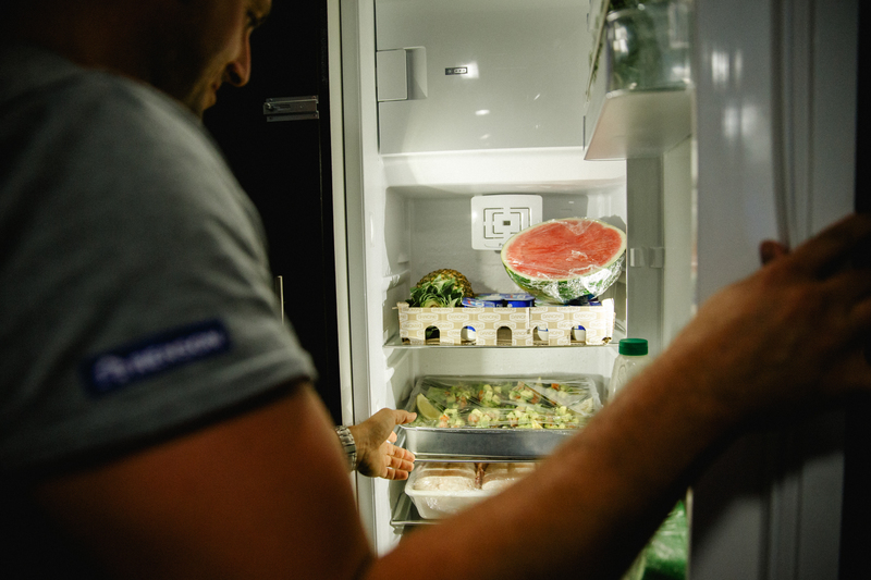 In the kitchen @ La Vuelta - Stage 6: Cordoba - Sierra de Cazorla, 200.3 KM Photo: Iri Greco / BrakeThrough Media