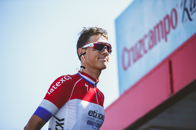Etixx - Quick-Step animating La Vuelta - Stage 5: Rota - Alcala de Guadaira 167.3 km Photo: Jim Fryer / BrakeThrough Media