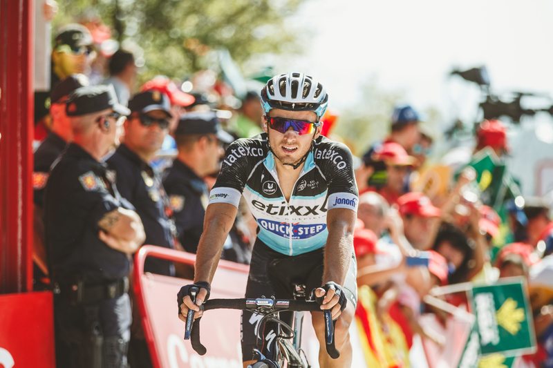 Etixx - Quick-Step animating La Vuelta - Stage 6: Cordoba - Sierra de Cazorla 200.3 km Photo: Jim Fryer / BrakeThrough Media