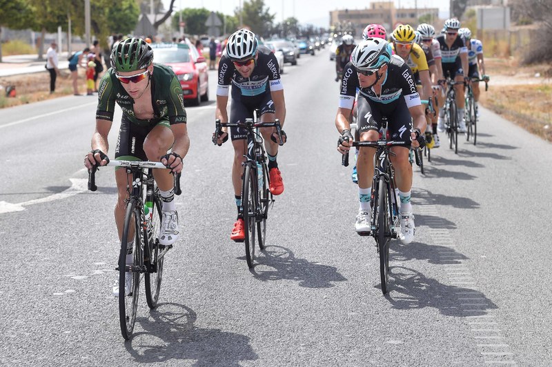 Vuelta a España - stage 9 - Cycling: 70th Tour of Spain 2015 / Stage 9
HUREL Tony (FRA)/ SERRY Pieter (BEL)/ MAES Nikolas (BEL)/ 
Torrevieja - Cumbre del sol. Benitachell (168.3Km)
Rit Etappe / Vuelta Tour d'Espagne Ronde van Spanje /(c)Tim De Waele 