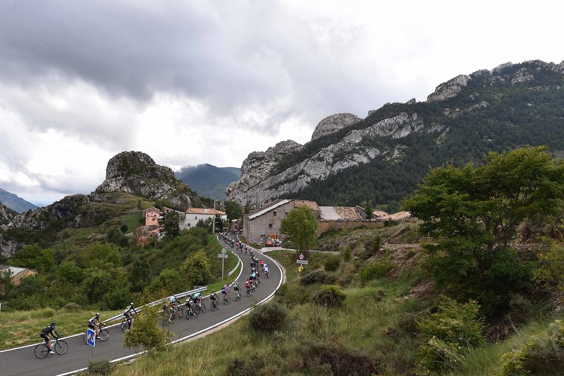 Vuelta a España - stage 12 - Cycling: 70th Tour of Spain 2015 / Stage 12
Illustration Illustratie/ Peloton Peleton/ Landscape Paysage/ Mountains Montagnes Bergen/
Escaldes-Engordany - Lleida (173Km)/
Rit Etape / Vuelta Tour d'Espagne Ronde van Spanje /(c)Tim De Waele 