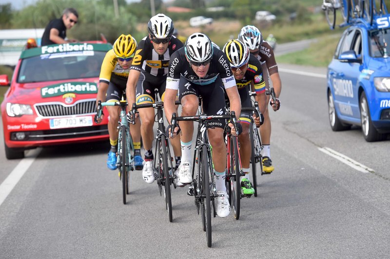 Vuelta a España - stage 12 - Cycling: 70th Tour of Spain 2015 / Stage 12 
BOUET Maxime (FRA)/ LINDEMAN Bert-Jan (NED)/ RUBIANO Miguel Angel (COL)/ VENTER Jaco (RSA)/ GOUGEARD Alexis (FRA)/ 
Escaldes-Engordany Andorra - Lleida (173Km)/ 
Rit Etape / Vuelta Tour d'Espagne Ronde van Span