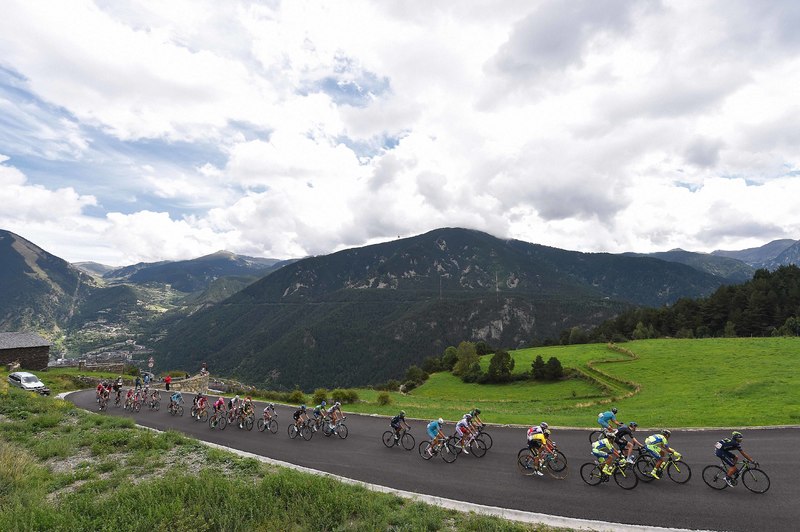 Vuelta a España - stage 11 - Cycling: 70th Tour of Spain 2015 / Stage 11
Illustration Illustratie/ Peloton Peleton/ Landscape Paysage/ Mountains Montagnes Bergen/
Andorra la Vella - Cortals d'Encamp (138Km)
Rit Etape / Vuelta Tour d'Espagne Ronde van Spanje /(c)Tim De Waele 