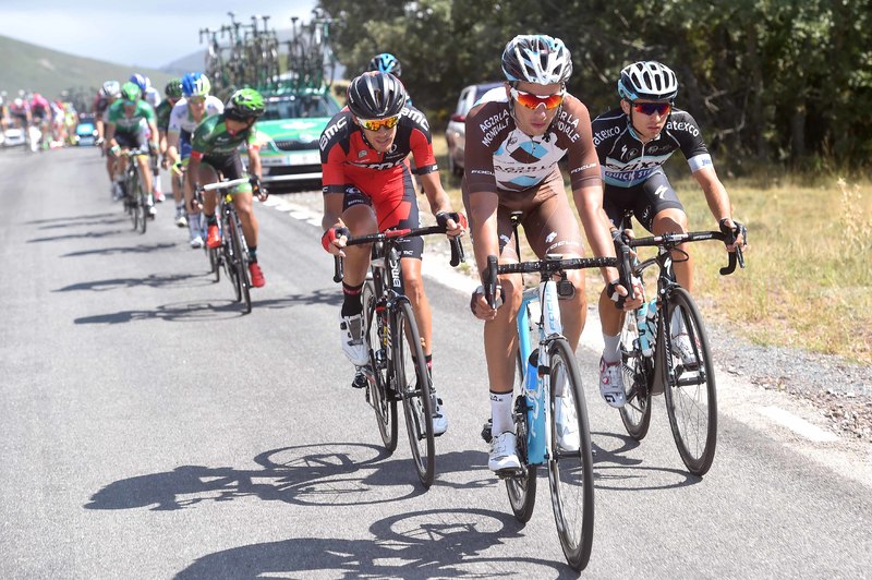 Vuelta a España - stage 13 - Cycling: 70th Tour of Spain 2015 / Stage 13 
CHEREL Mikael (FRA)/ DE MARCHI Alessandro (ITA)/ BRAMBILLA Gianluca (ITA)/ 
Calatayud - Tarazona (177km)/ 
Rit Etape / Vuelta Tour d'Espagne Ronde van Spanje /(c)Tim De Waele 