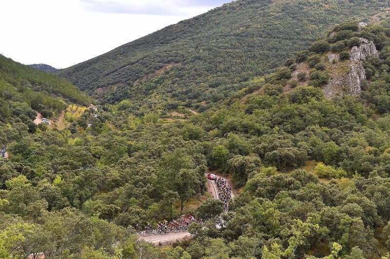 Vuelta a España - stage 13 - Cycling: 70th Tour of Spain 2015 / Stage 13
Illustration Illustratie/ Peloton Peleton/ Landscape Paysage/ Mountains Montagnes Bergen/ 
Calatayud-Tarazona (178Km)/
Rit Etape / Vuelta Tour d'Espagne Ronde van Spanje /(c)Tim De Waele 