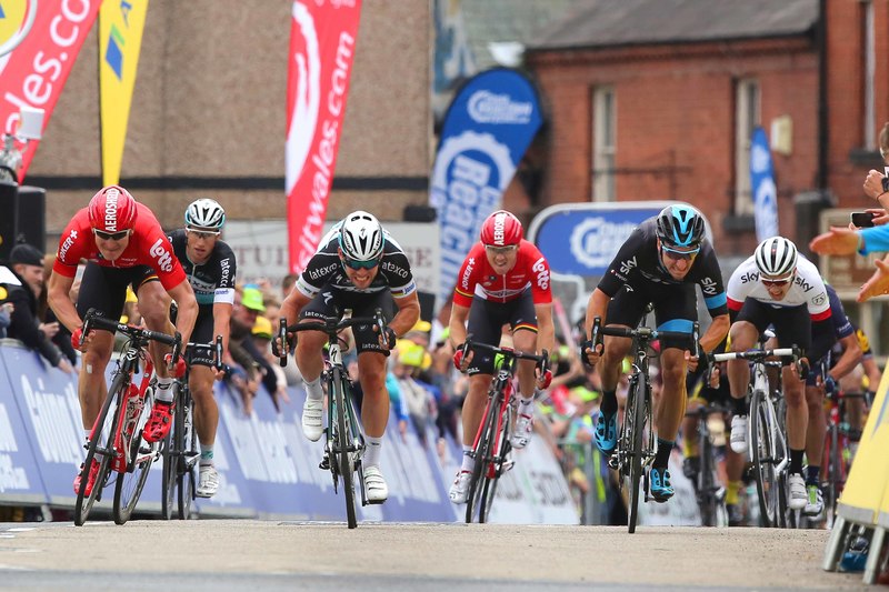 Tour of Britain - stage 1 - Cycling: 12th Tour of Britain 2015/ Stage 1
Arrival Sprint/ VIVIANI Elia (Ita)/ CAVENDISH Mark (Gbr)/ GREIPEL Andre (Ger)/
Beaumaris Anglesey - Wrexham (177.7Km)/
Rit Etape / Tour of Britain /(c)Tim De Waele 