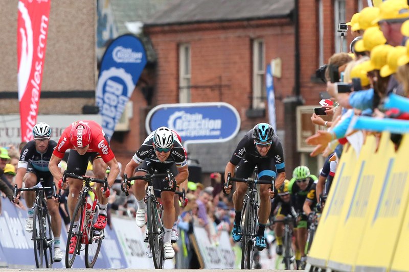 Tour of Britain - stage 1 - Cycling: 12th Tour of Britain 2015/ Stage 1
Arrival Sprint/ VIVIANI Elia (Ita)/ CAVENDISH Mark (Gbr)/ GREIPEL Andre (Ger)/
Beaumaris Anglesey - Wrexham (177.7Km)/
Rit Etape / Tour of Britain /(c)Tim De Waele 