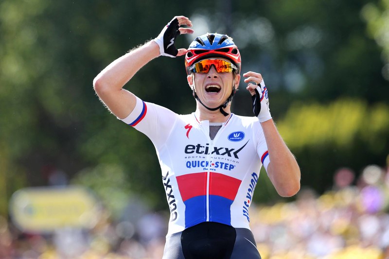Tour of Britain - stage 2 - Cycling: 12th Tour of Britain 2015/ Stage 2
Arrival/ VAKOC Petr (CZE) Celebration Joie Vreugde/
Clitheroe - Colne (159.3Km)/
Rit Etape / Tour of Britain /(c)Tim De Waele 