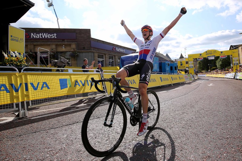Tour of Britain - stage 2 - Cycling: 12th Tour of Britain 2015/ Stage 2
Arrival/ VAKOC Petr (CZE) Celebration Joie Vreugde/
Clitheroe - Colne (159.3Km)/
Rit Etape / Tour of Britain /(c)Tim De Waele 