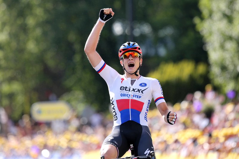 Tour of Britain - stage 2 - Cycling: 12th Tour of Britain 2015/ Stage 2
Arrival/ VAKOC Petr (CZE) Celebration Joie Vreugde/
Clitheroe - Colne (159.3Km)/
Rit Etape / Tour of Britain /(c)Tim De Waele 
