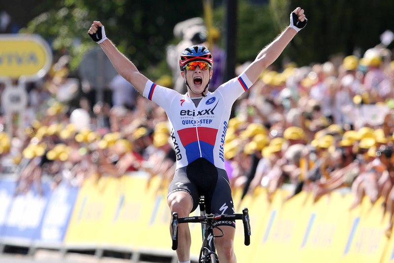 Tour of Britain - stage 2 - Cycling: 12th Tour of Britain 2015/ Stage 2
Arrival/ VAKOC Petr (CZE) Celebration Joie Vreugde/
Clitheroe - Colne (159.3Km)/
Rit Etape / Tour of Britain /(c)Tim De Waele 