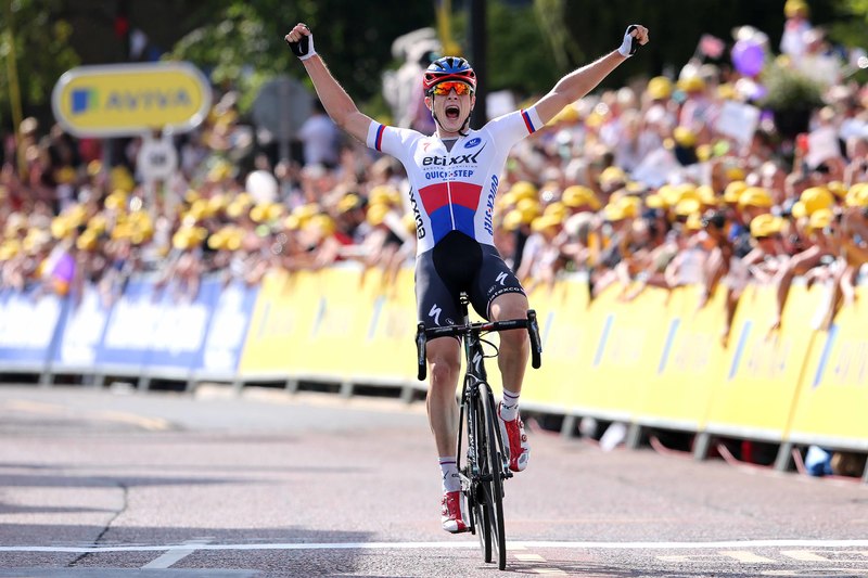Tour of Britain - stage 2 - Cycling: 12th Tour of Britain 2015/ Stage 2
Arrival/ VAKOC Petr (CZE) Celebration Joie Vreugde/
Clitheroe - Colne (159.3Km)/
Rit Etape / Tour of Britain /(c)Tim De Waele 